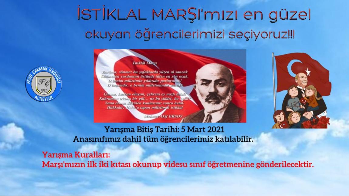 İstiklal Marşımızı En Güzel Okuyan Öğrencimizi Seçiyoruz.